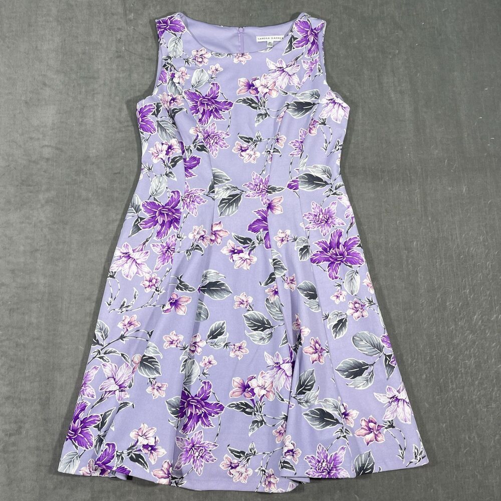 Sandra Darren Dress Sleeveless Floral‎ Size 6 Petite
